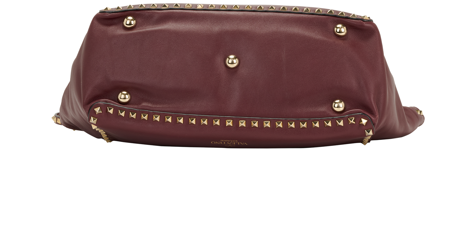 Rockstud Tote, &pound;475, Handbags, Burgundy, Leather, Top view